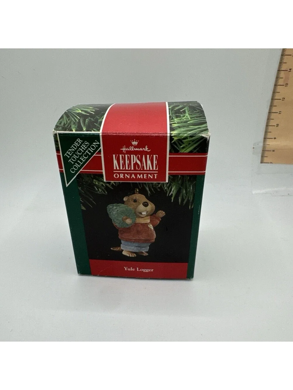 Hallmark Keepsake Ornament 1991 Yule Logger ~ Tender Touches -
